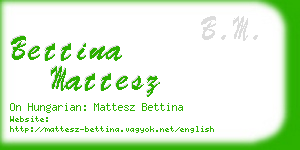 bettina mattesz business card